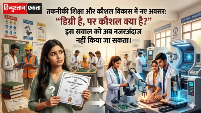 तकनीकी शिक्षा और कौशल विकास में नए अवसर: “डिग्री है, पर कौशल क्या है?” इस सवाल को अब नजरअंदाज नहीं किया जा सकता।